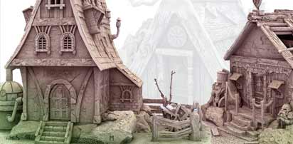 3D printed terrain for tabletop systems - Dwarf City