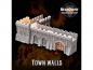 Preview: 3D printed tabletop terrain - Medieval City - Town Walls