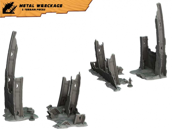 Fogotten Planet Terrain Set - Metal Wreckage