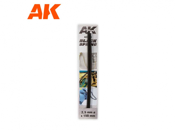 AK Interactive Black Spring 2.5 mm Ø 150 mm