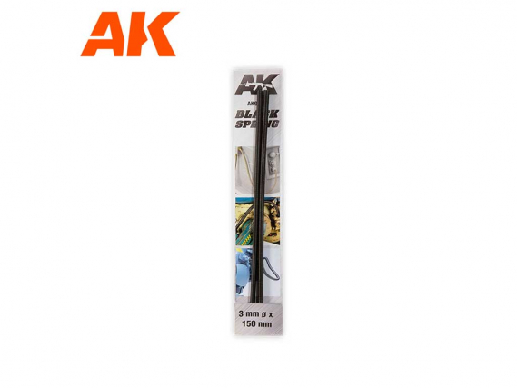 AK Interactive Black Spring 3 mm Ø x 150 mm