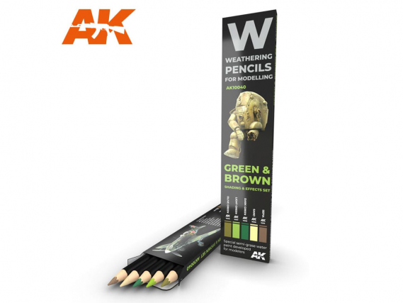 AK Interactive Green & Brown Shading & Effects Set