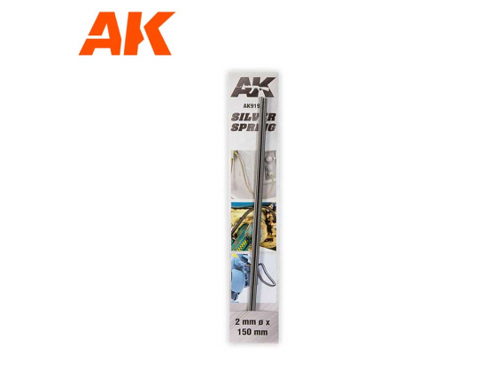 AK Interactive Silver Spring 2 mm Ø x 150 mm