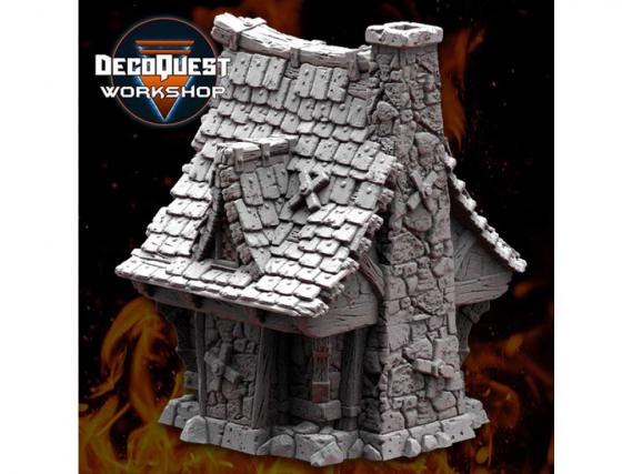 3D gedrucktes Tabletop Gelände - Medieval City - Cottage