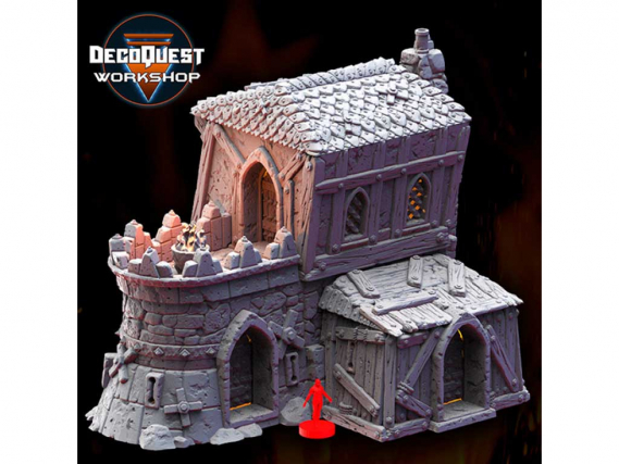 3D printed tabletop terrain - Medieval City - Guest House