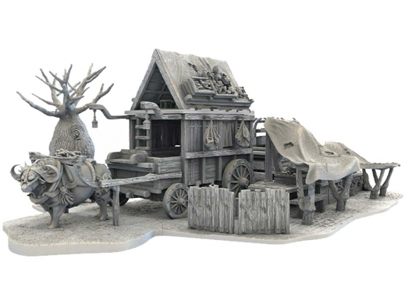 Dwarf City - The Traveling Market - 3D Printed Terrain