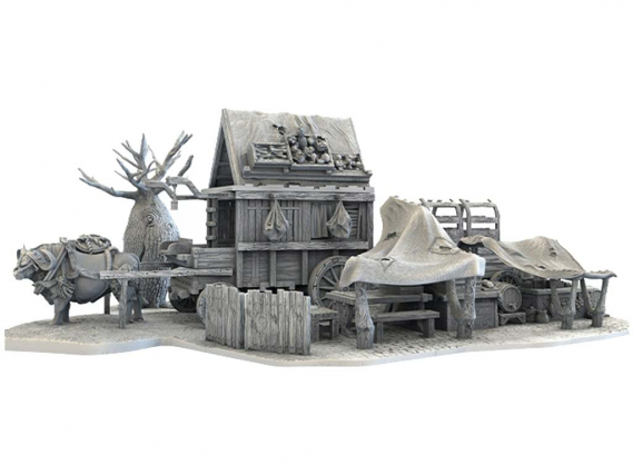 Dwarf City - The Traveling Market - 3D Printed Terrain