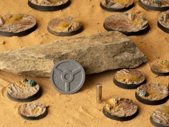 GamersGrass: Deserts of Maahl Bases, Round 32mm (x8)