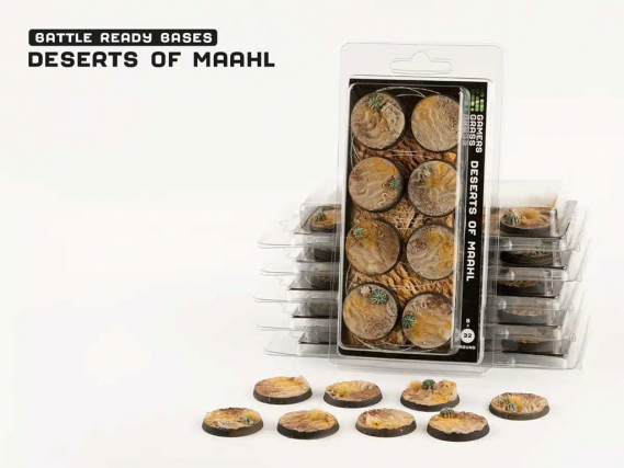 GamersGrass: Deserts of Maahl Bases, Round 32mm (x8)