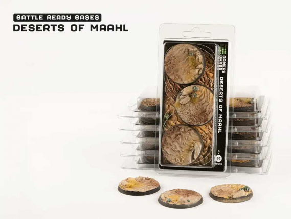 GamersGrass: Deserts of Maahl Bases, Round 50mm (x3)