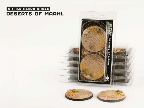 GamersGrass: Deserts of Maahl Bases, Round 60mm (x2)