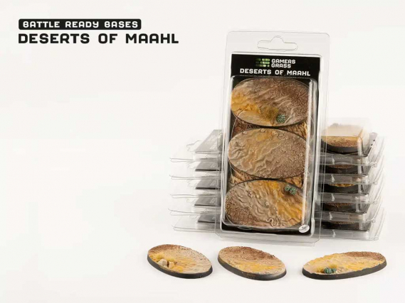 GamersGrass: Deserts of Maahl Bases, Oval 75mm (x3)