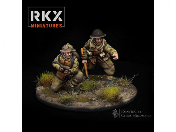 RKX Miniatures - Canadian Flamethrower Team - WW2 Miniatures