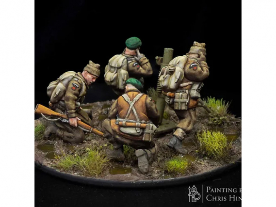 RKX Miniatures - Commando 3inch Mortar Team - WW2 Miniatures