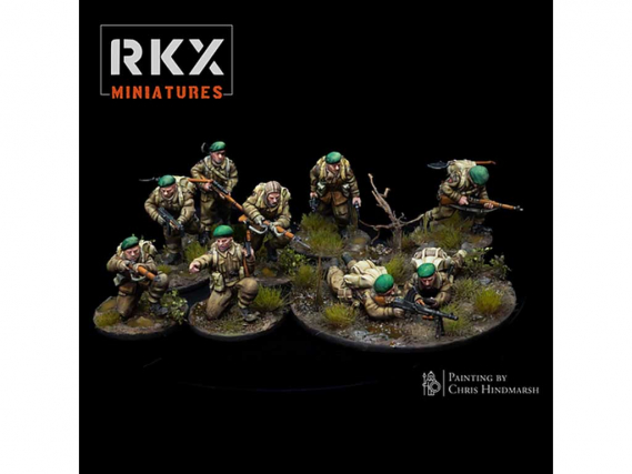 RKX Miniatures - Commando Rifle Section - WW2 Miniatures