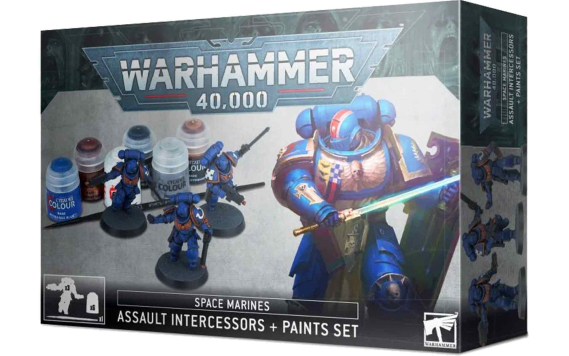 Space Marines: Assault Intercessors + Paints Set