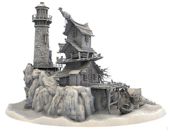 3D Printed Terrain - Pirate Setting - Pirate Island