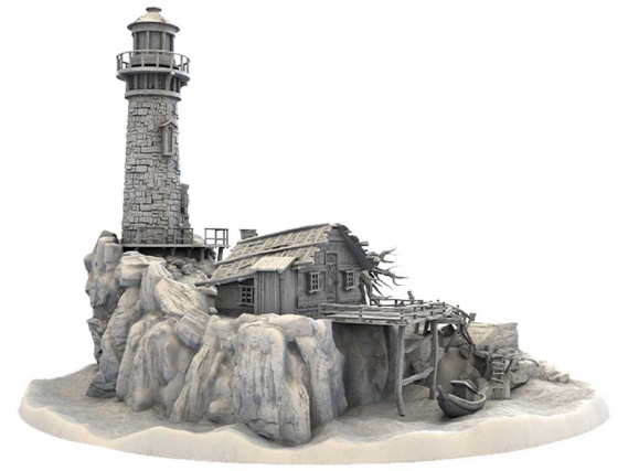 3D Printed Terrain - Pirate Setting - Pirate Island