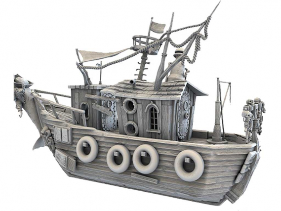 3D Printed Terrain - Pirate Setting - The Captain Shelter