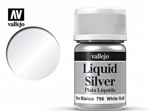 Vallejo Liquid Silver - Wghite Gold (Weißgold)