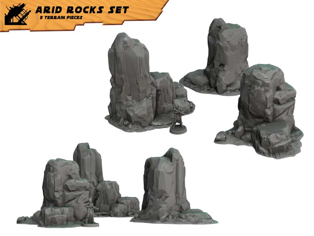 Fogotten Planet Terrain Set - Arid Rocks