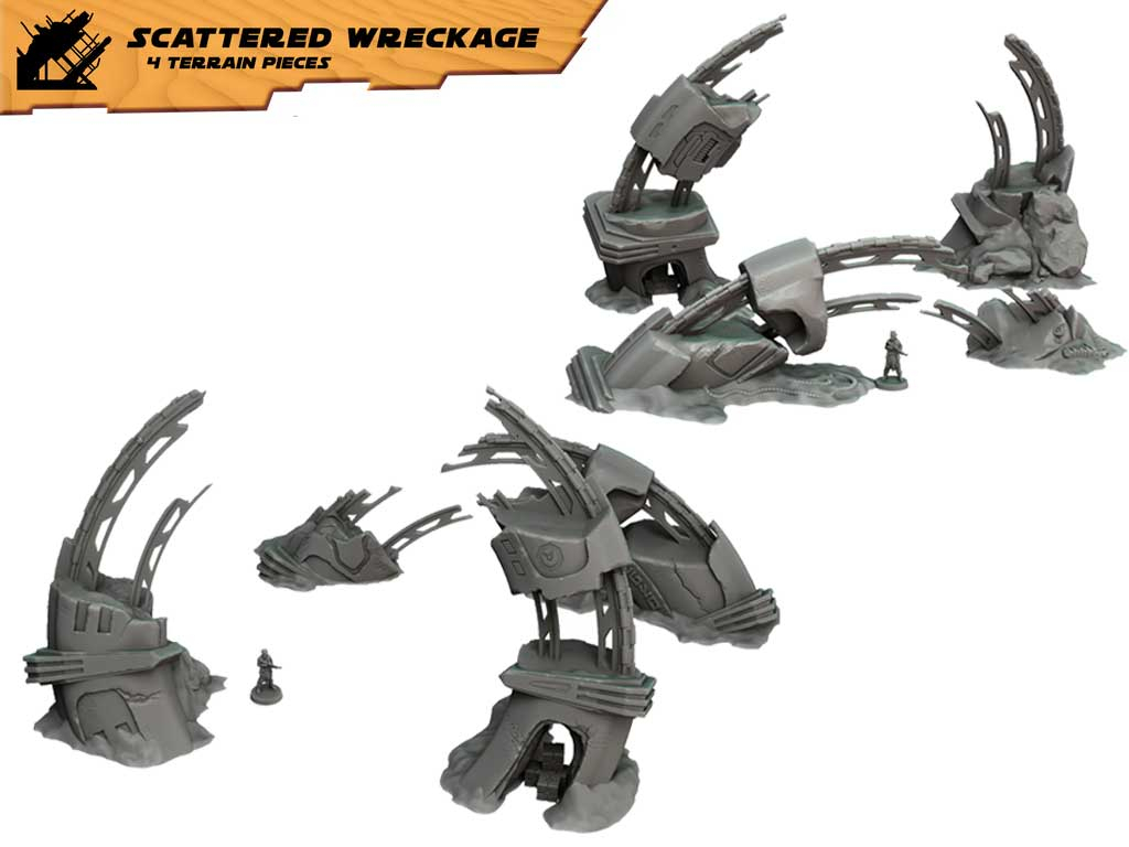 Fogotten Planet Terrain Set - Scatterd Wreckage