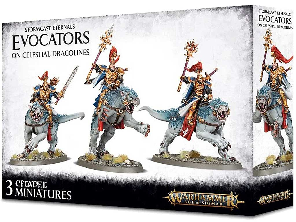 Stormcast Eternals Evocators auf Celestial Dracolines