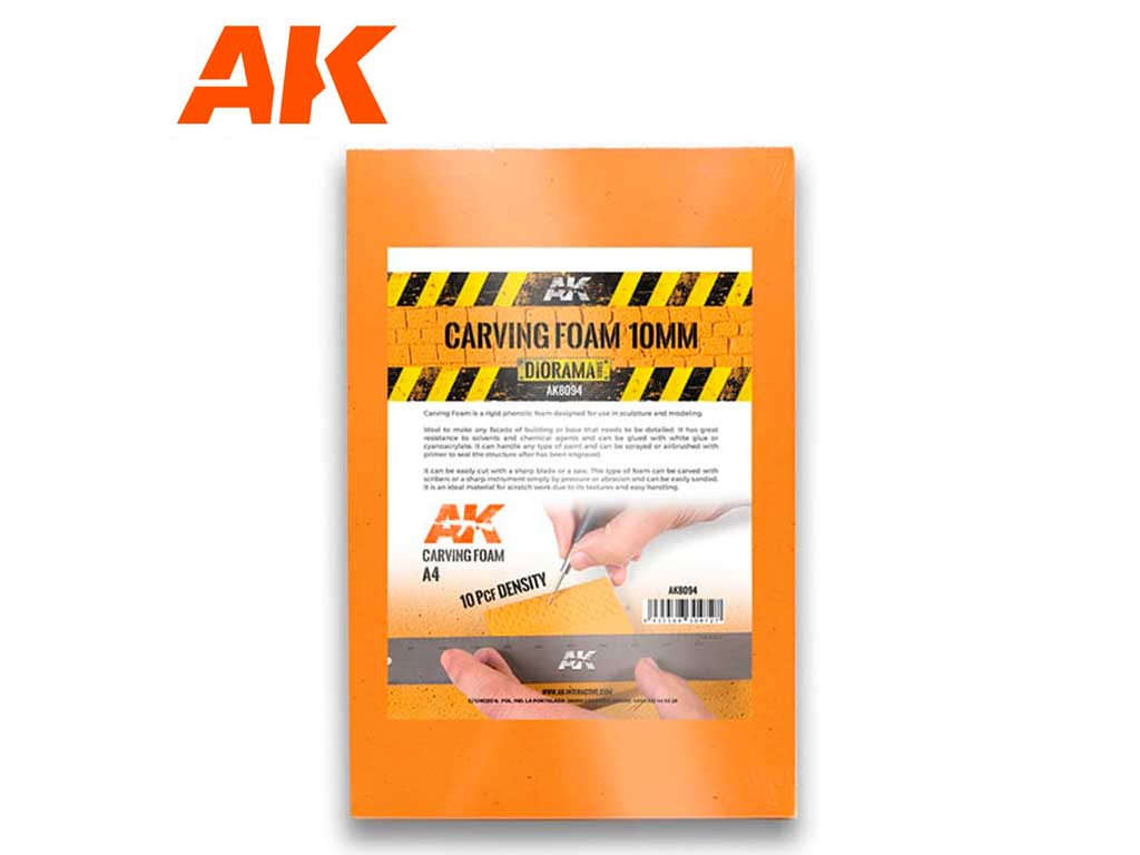 AK Interactive Carving Foam 10 mm (A4)