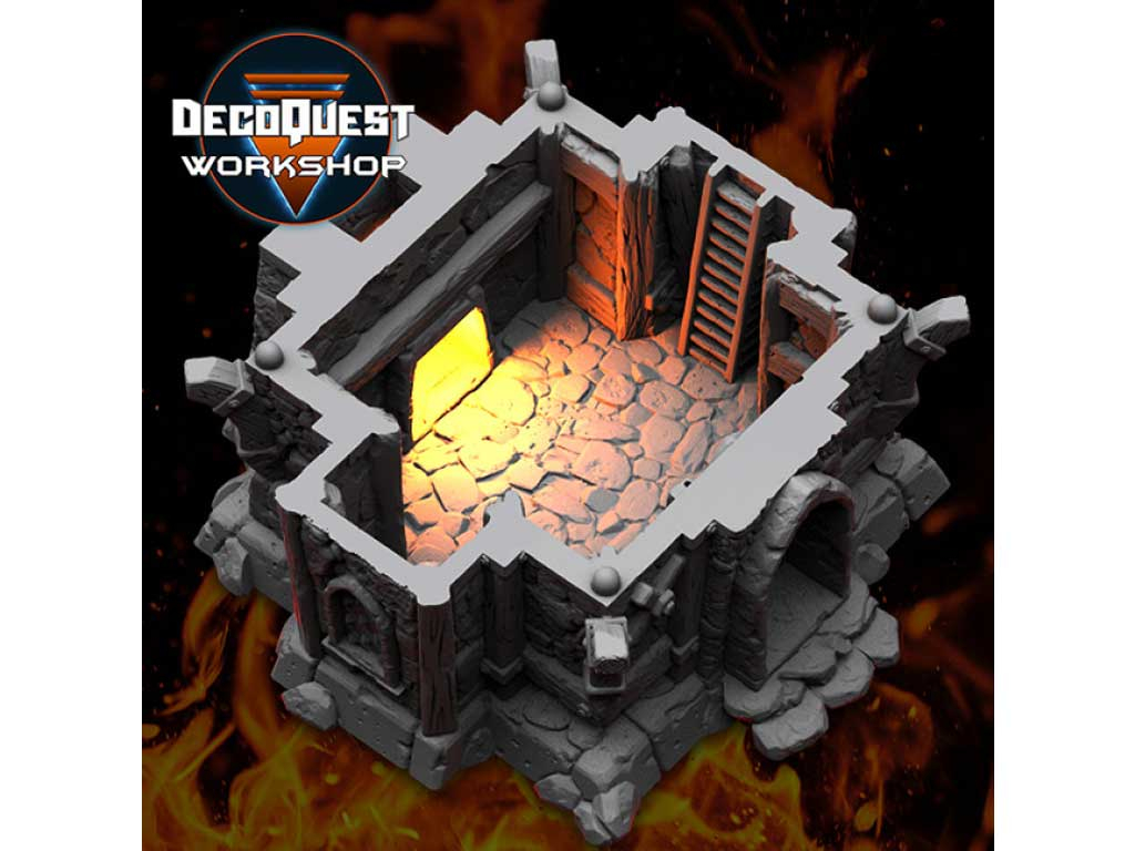 3D gedrucktes Tabletop Gelände - Medieval City - Cottage