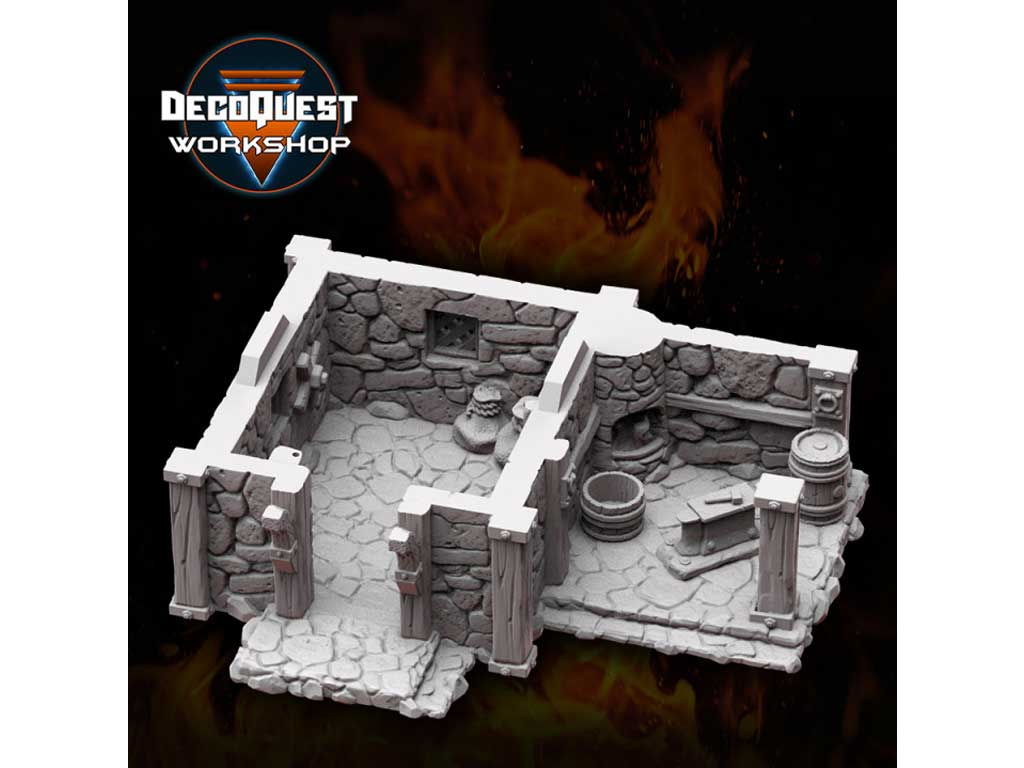 3D gedrucktes Tabletop Gelände - Medieval City - Forge