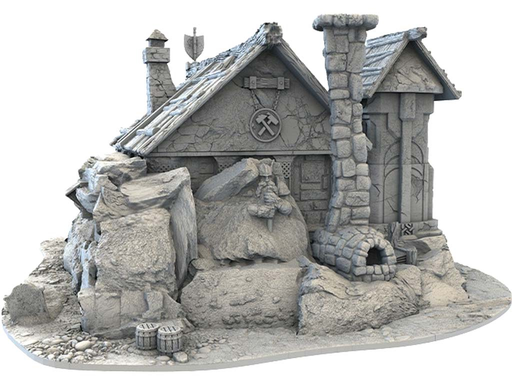 Dwarf City - The Blacksmith - 3D Printed Terrain