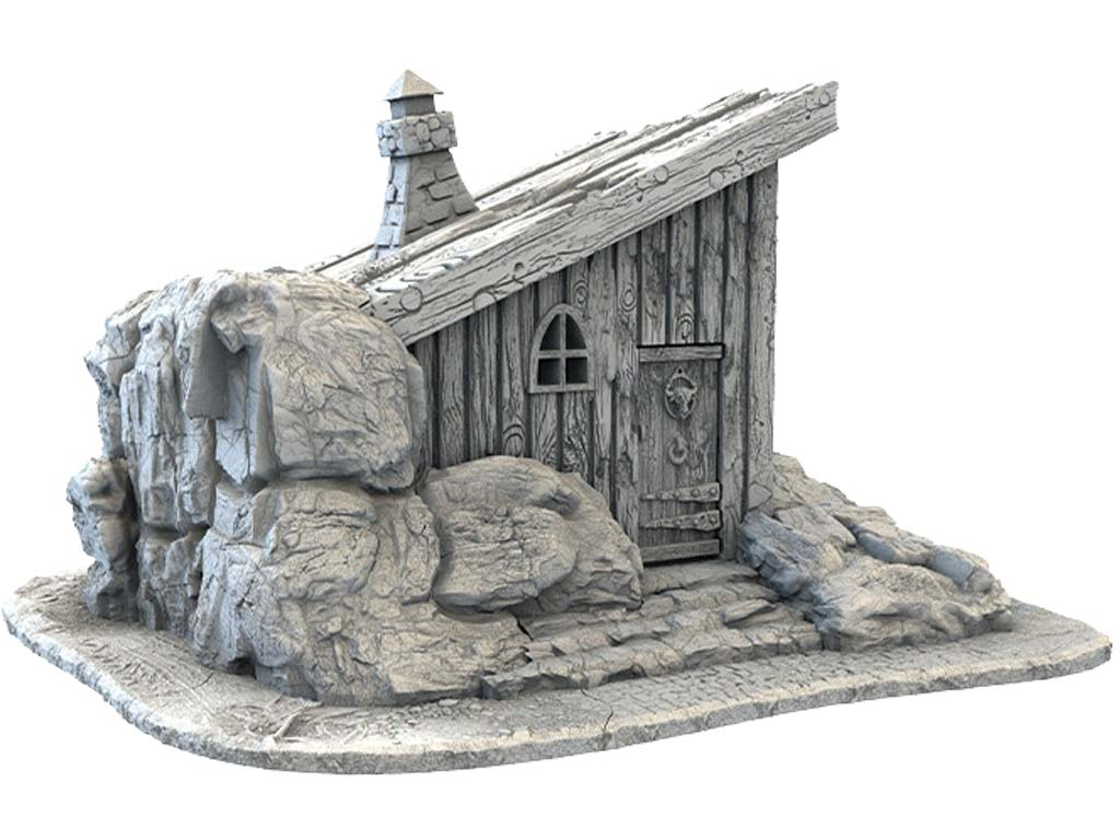 Dwarf City - The Wooden Cottage - 3D Printed Terrain