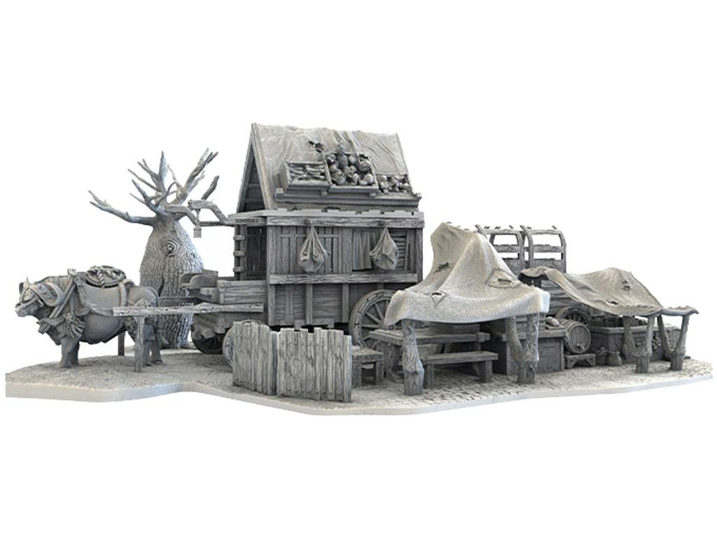 Dwarf City - The Traveling Market - 3D Printed Terrain