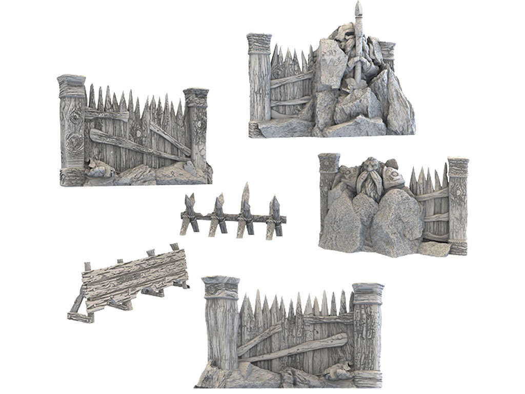 Dwarf City - Travel Walls - 3D Printed Terrain