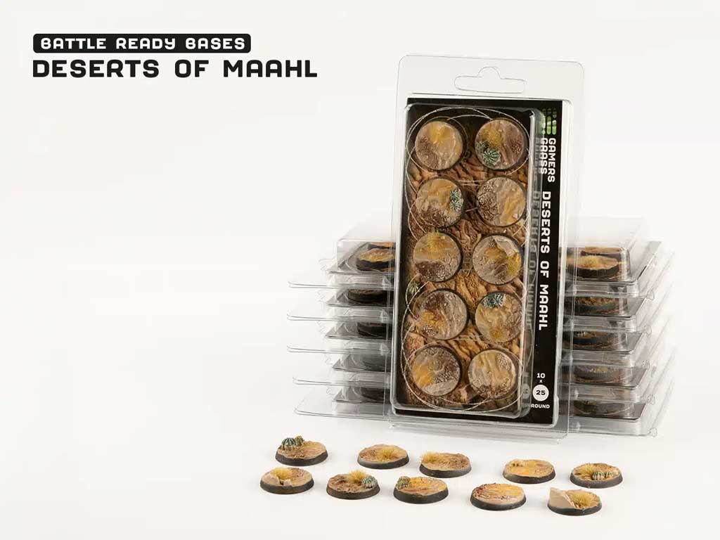 GamersGrass: Deserts of Maahl Bases, Round 25mm (x10)