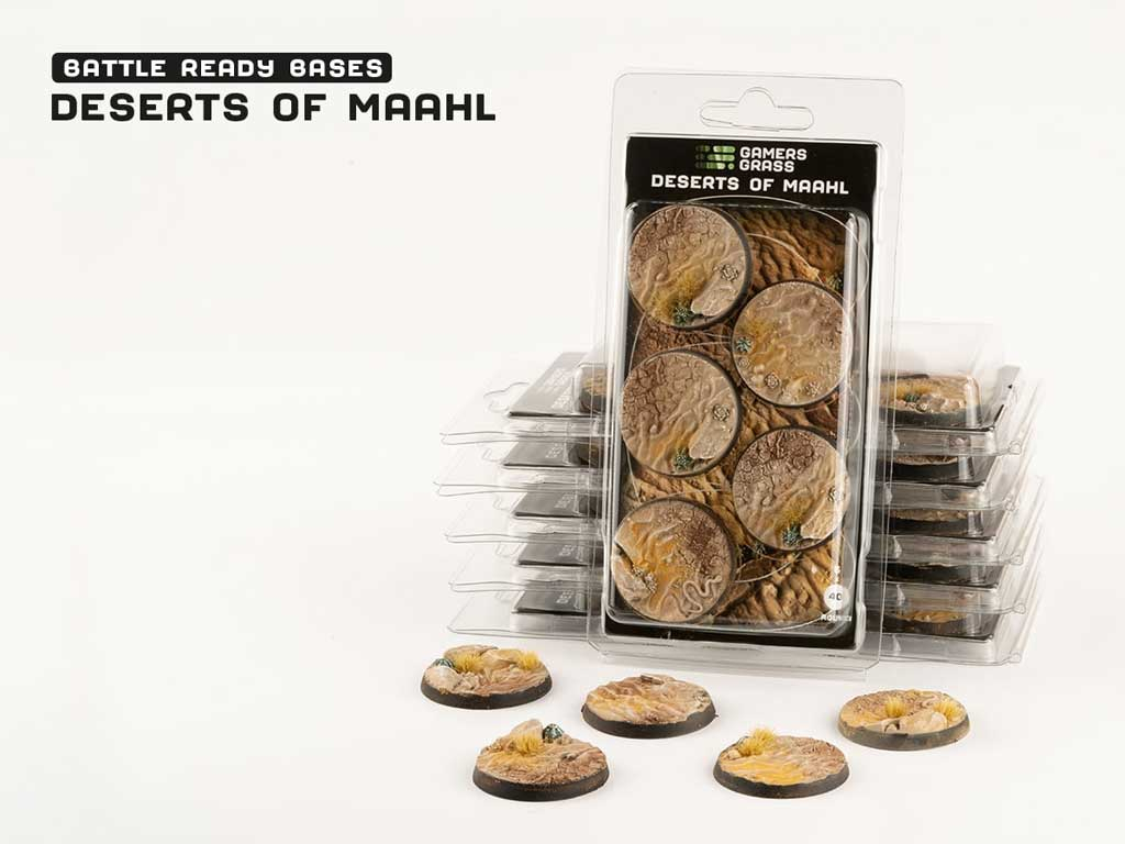 GamersGrass: Deserts of Maahl Bases, Round 40mm (x5)