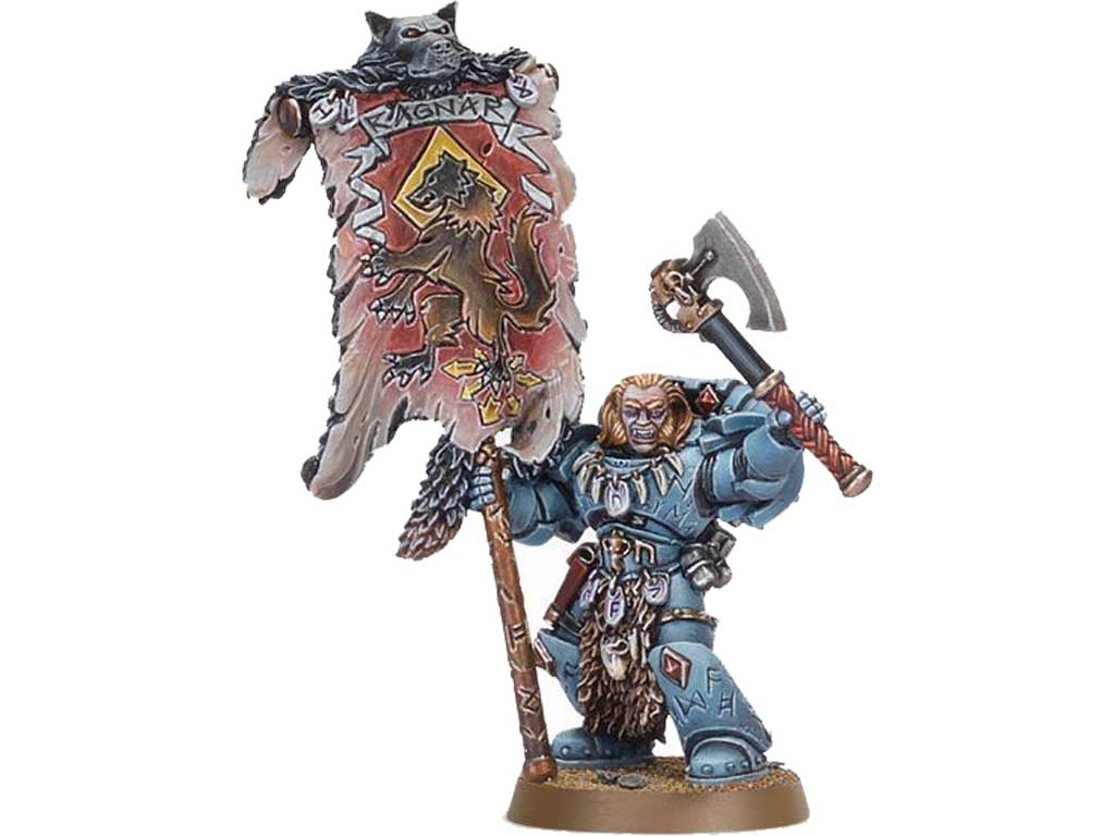 Warhammer 40,000 - Grey Hunter with Wolf Standard