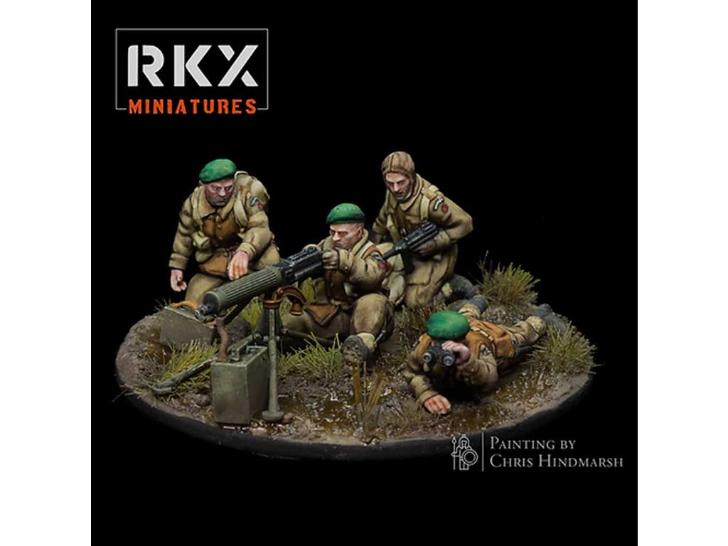 RKX Miniatures - Commando Vickers Machine Gun Team - WW2 Miniatures