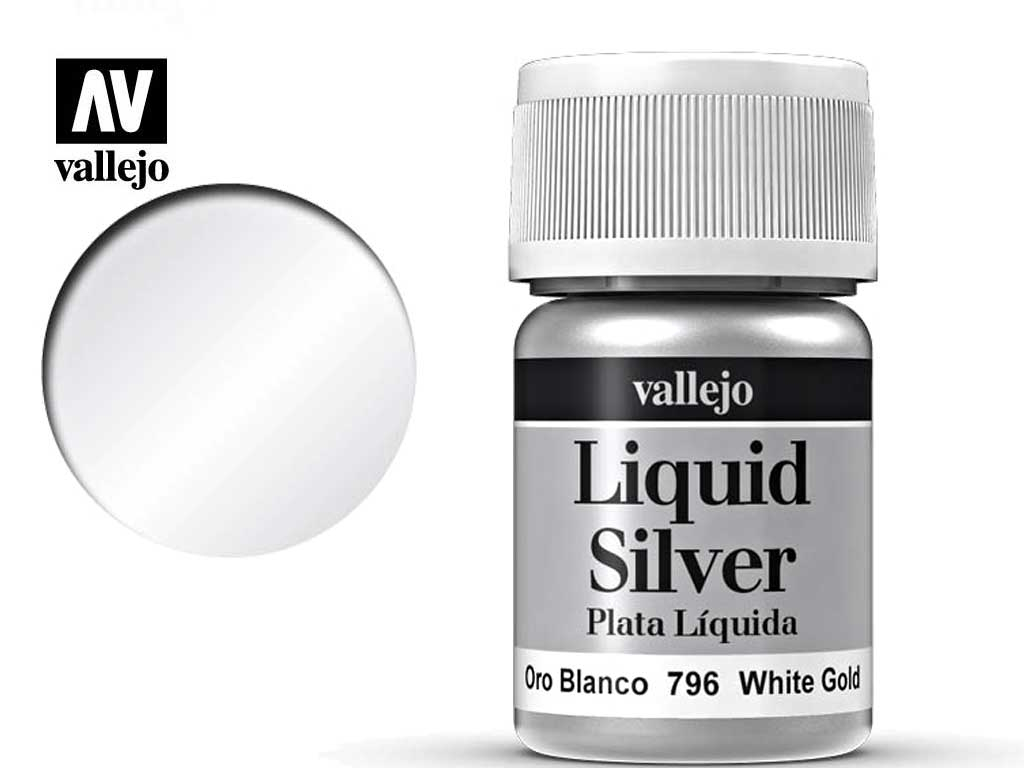 Vallejo Liquid Silver - White Gold